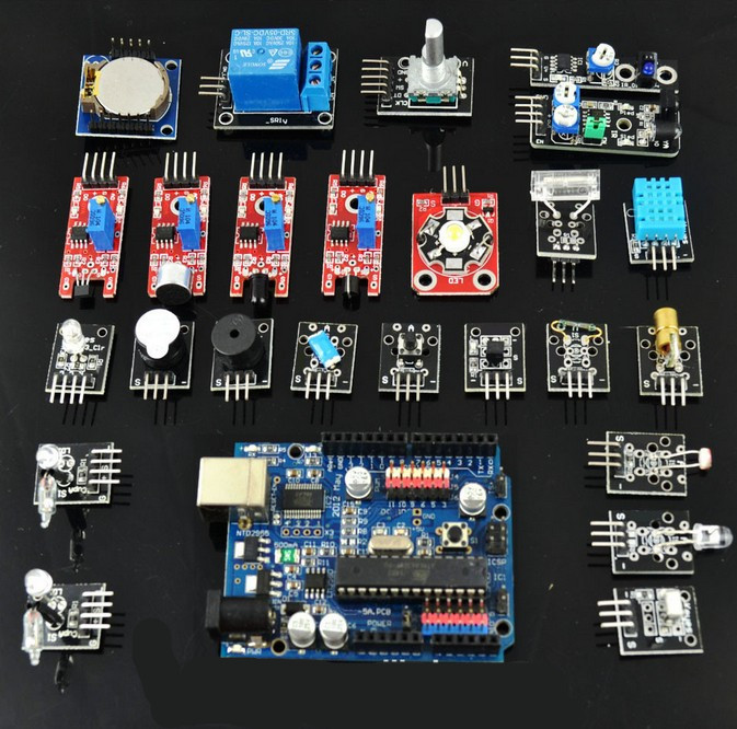 24 kits de démarreur de capteurs pour Arduino, 24 kits du capteur DIY de modules