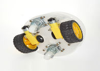 3 taille acrylique du diamètre de pneu du châssis 66mm de voiture d'Arduino de couche 15 * 14 * 11.5cm