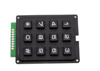 Le clavier 12 de 4 x de 3 Matrix verrouille la couleur noire taille de 7 x de 5,2 x de 0.9cm avec la matière plastique