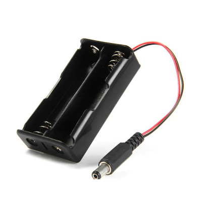 Caisse noire de support de la batterie deux 18650 avec le commutateur