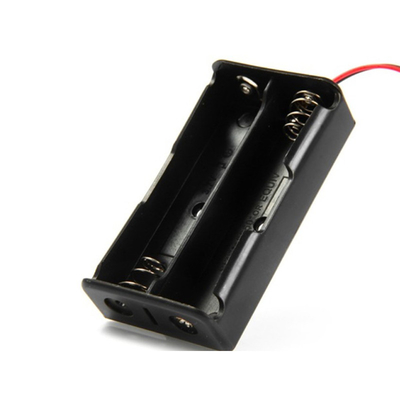 Caisse noire de support de la batterie deux 18650 avec le commutateur