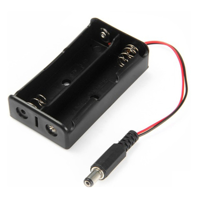Caisse noire de support de la batterie deux 18650 avec le commutateur