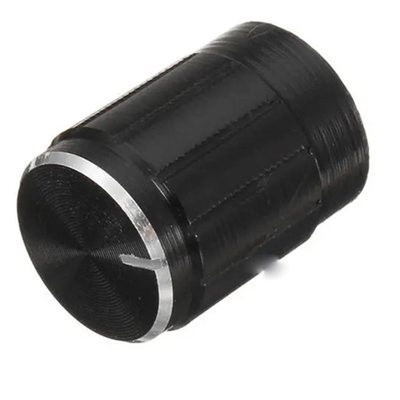 Bouton en aluminium solide de potentiomètre de noir d'Okystar 15*16mmh