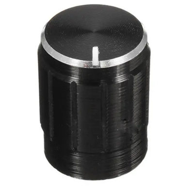 Bouton en aluminium solide de potentiomètre de noir d'Okystar 15*16mmh