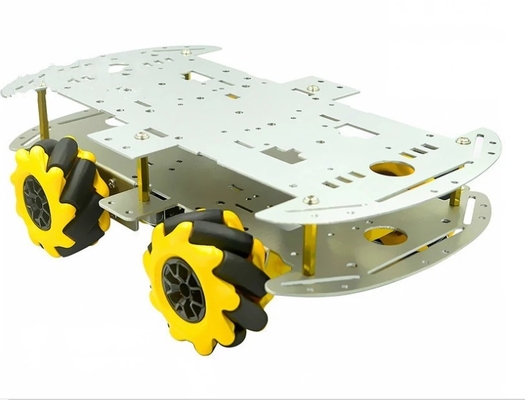 Châssis de voiture de robot de l'alliage d'aluminium RC avec la roue de Mecanum